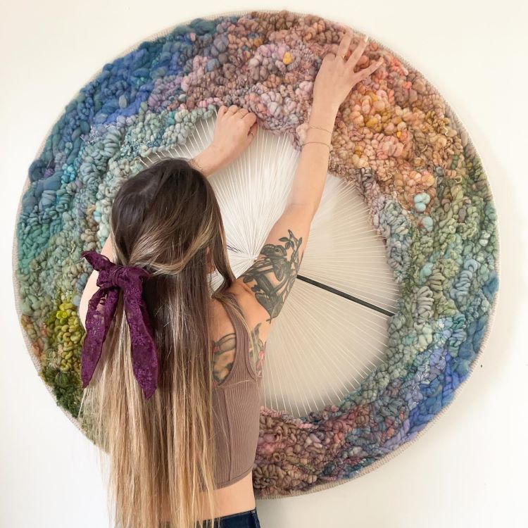 Nontraditional Fiber Artist Seamlessly Weaves Beautiful Circular Creations