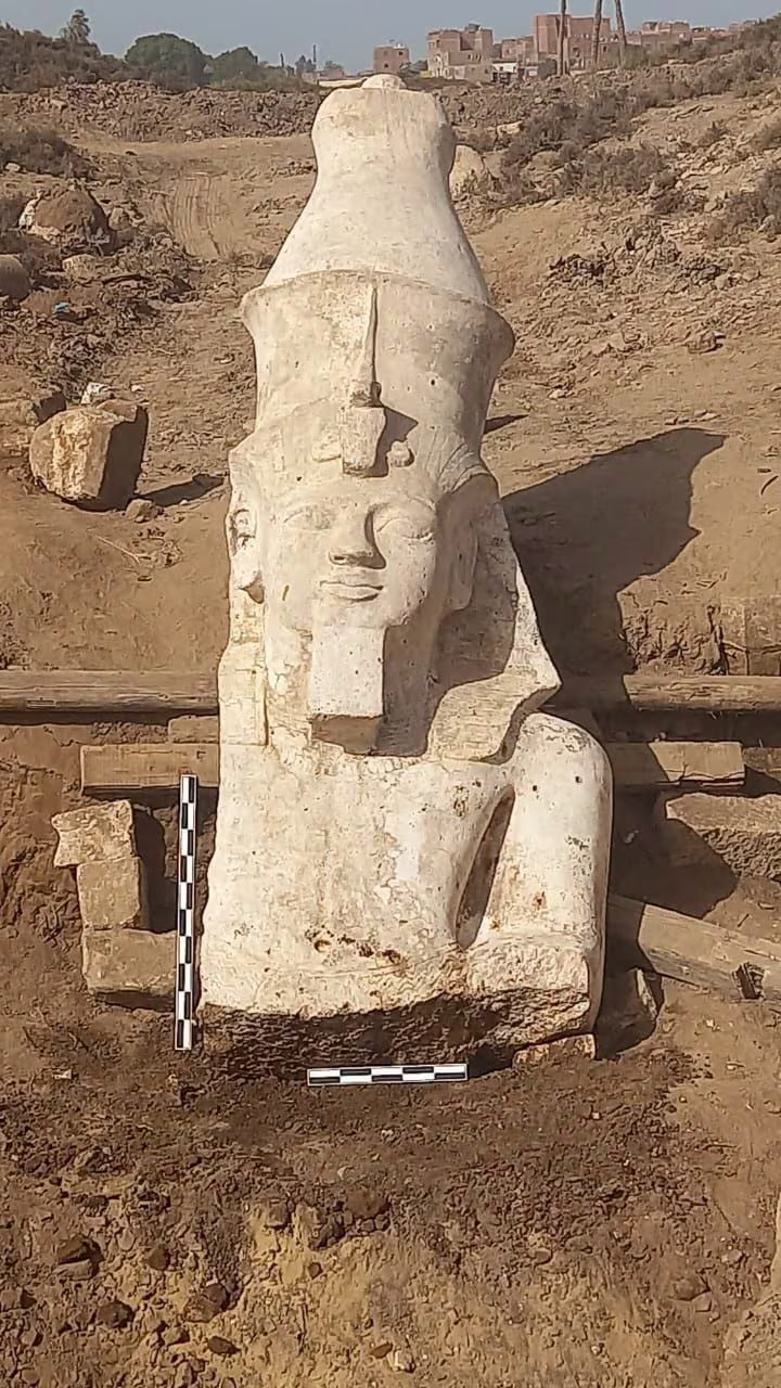 Archaeologists in Egypt unearth section of large Ramses II statue